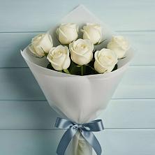 Букет 7 Белых роз Эдлесс Лав в Воткинске