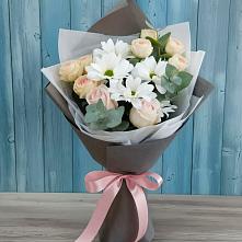 Букет цветов из:  Хризантемы и Розы #REPLACE_PRED# Воткинске