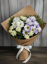 Букет цветов из:  Хризантемы и Розы в Воткинске