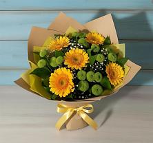 Букет цветов из:  Герберы и Хризантемы в Воткинске
