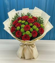 Букет цветов из:  Розы и Хризантемы #REPLACE_PRED# Воткинске