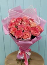Букет 15 Розовых роз Равель в Воткинске